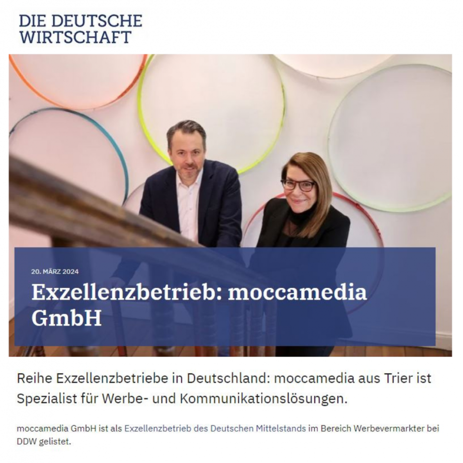 moccamedia ist Exzellenzbetrieb 2024